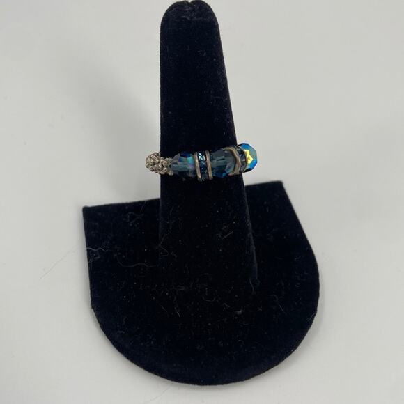 Handmade stretch beaded ring 7 - Picture 1 of 5